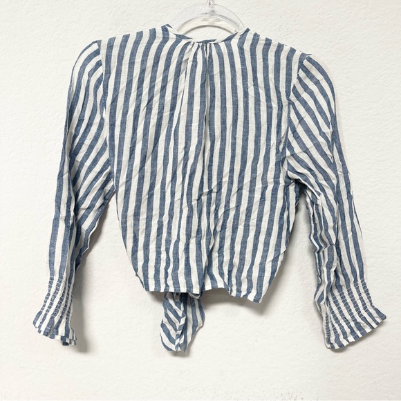 Rails Raquel Striped Wrap Top Blue White Size Small - Picture 4 of 5